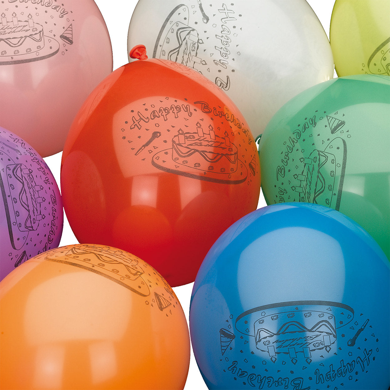 Haza Witbaard Balloons Alles Gute zum Geburtstag, 10st.