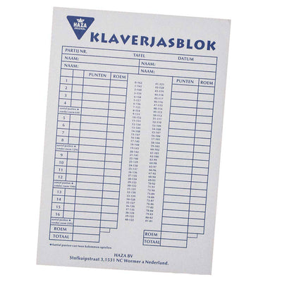 Haza Witbaard Klaverjas Block, 50 Blätter