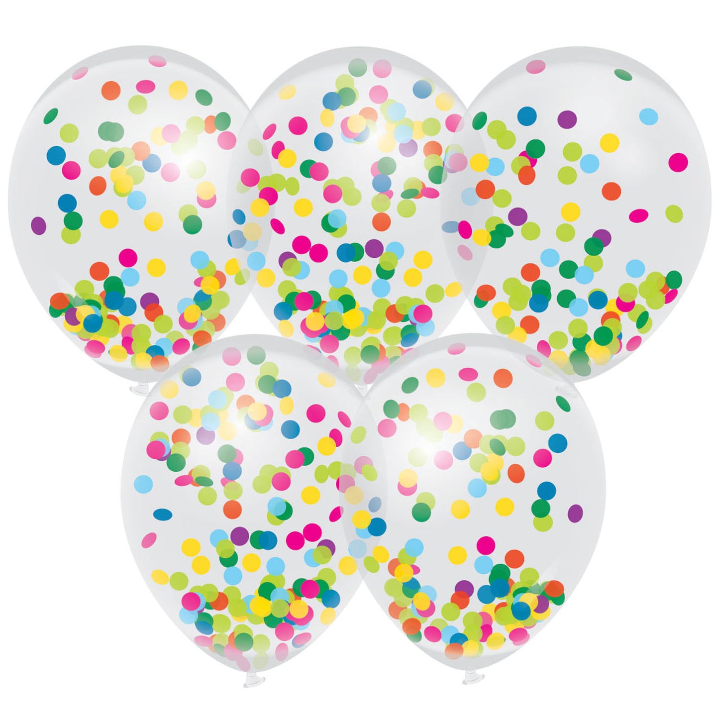 Konfetti -Luftballons Farbe, 5st.