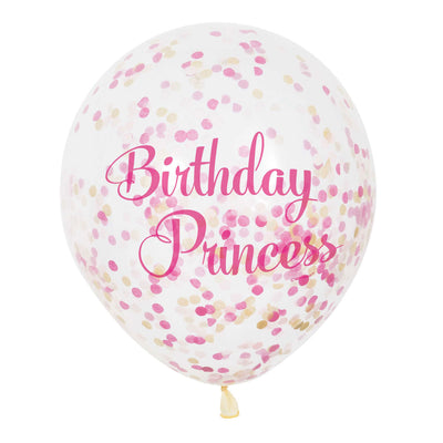 Haza Witbaard Confetti Balloons Prinzessin, 6st.