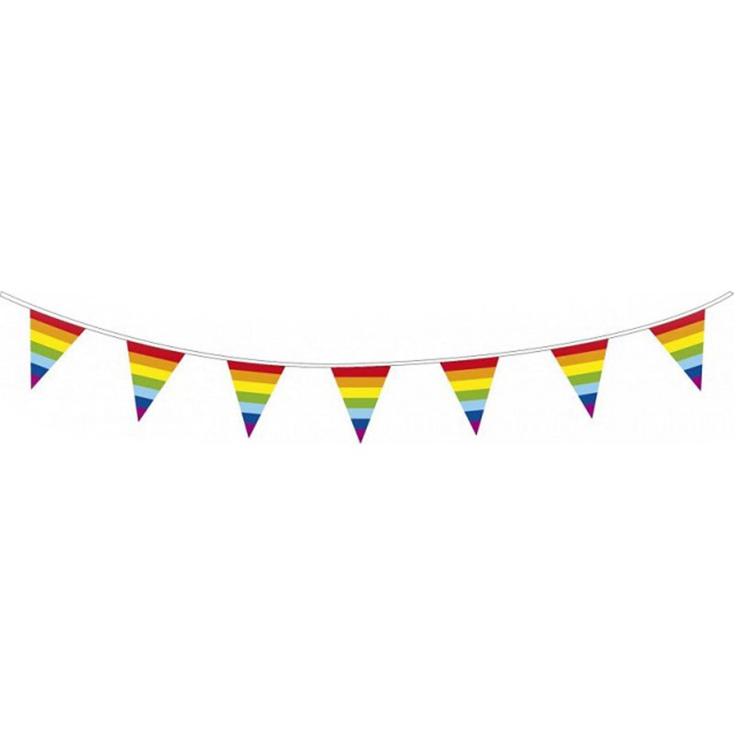 Haza Witbaard Flag -Linie Regenbogen, 10mtr.