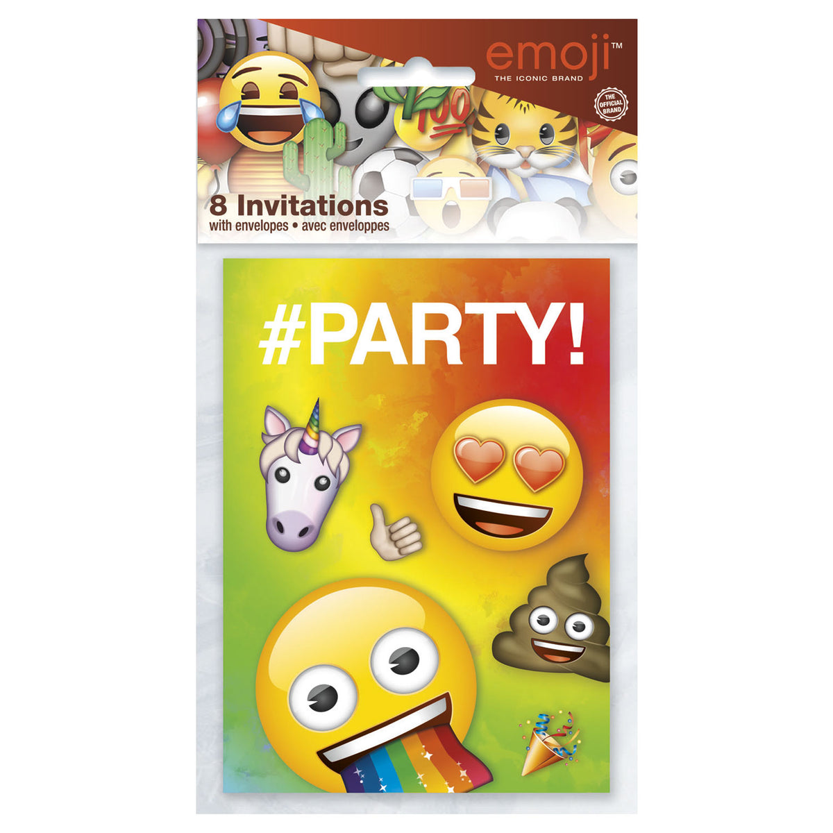 Haza Witbaard Einladungen Emoji, 8st.
