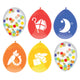 Haza Witbaard Ballon Mix Sint, 6st.