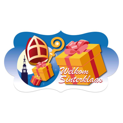 Haza Witbaard Feestboard Willkommen Sinterklaas