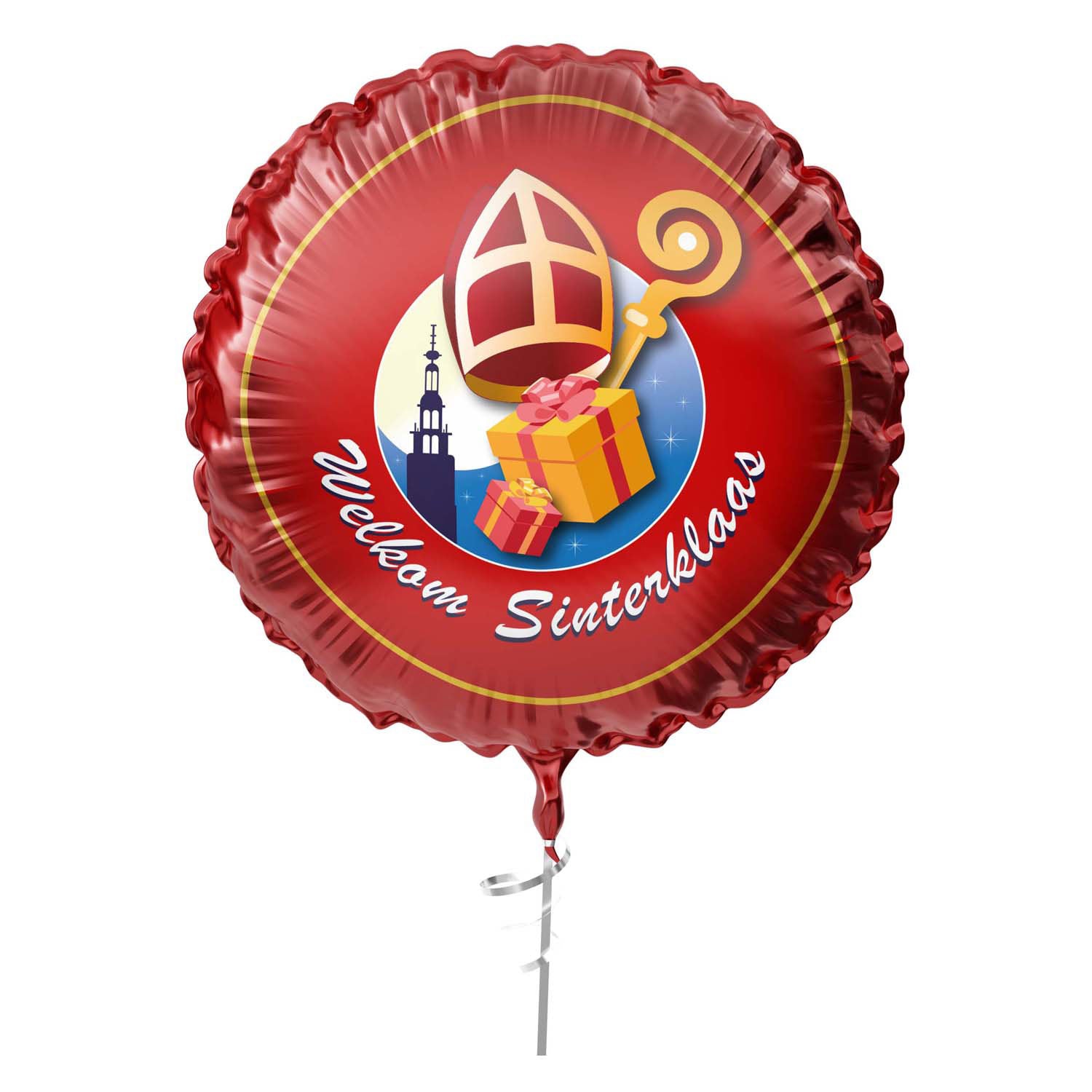 Haza Witbaard Folie Ballon Willkommen Sinterklaas