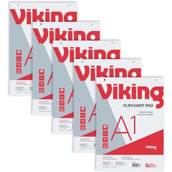 Extra weißer Flipchart-Block, blanko, 80 g, m2, 59 x 81 cm, Perforationsstreifen, 40 Blatt