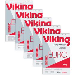 Extra weißer Flipchart-Block, blanko, 80 g, m2, 65 x 98 cm, Perforationsstreifen, 50 Blatt