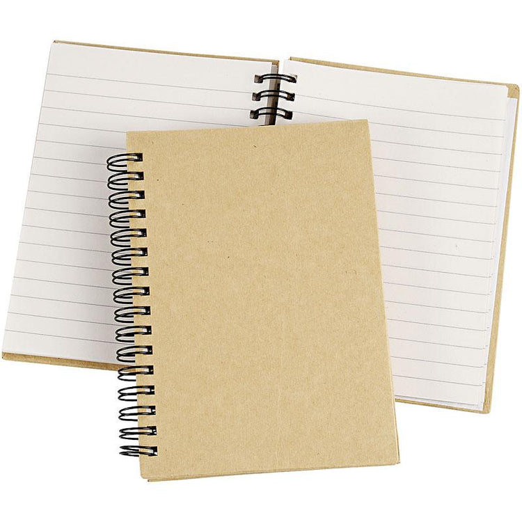 Creativ Company Notizbuch mit Spiralbindung, A6, Blatt 105x148 mm, 60 g, braun, 1 Stück
