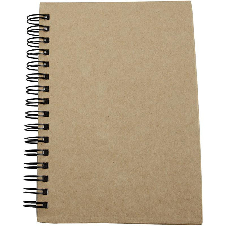 Creativ Company Notizbuch mit Spiralbindung, A6, Blatt 105x148 mm, 60 g, braun, 1 Stück
