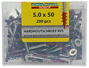 Rotadrill 1040037 – Hartholzschraube selbstschneidend SPPLS.Edelstahl T25 5,0 x 50 mm (200) | 4 Stück - afbeelding 3