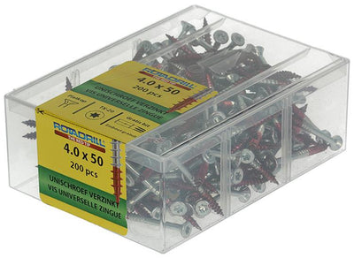 Rotadrill 1039995 - Universalschraube vktx vz 4,0x50mm (200) | 4 Stück