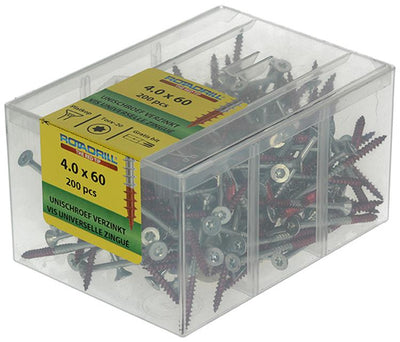 Rotadrill 1039996 - Universalschraube vktx vz 4,0x60mm (200) | 4 Stück