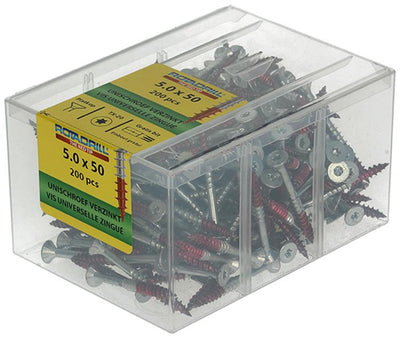 Rotadrill 1039999 - Universalschraube vktx vz 5,0x50mm (200) | 4 Stück