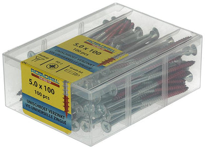 Rotadrill 1039985 - Universalschraube vkpzd vz 5,0x100mm (100) | 4 Stück