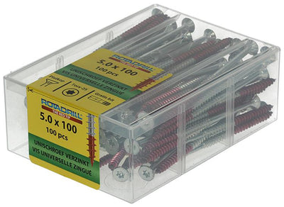 Rotadrill 1040003 - Universalschraube vktx vz 5,0x100mm (100) | 4 Stück