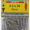 Rotadrill 1039915 – Glasleistenschraube LK Torx Edelstahl-410 3,2 x 30 mm (40) | 6 Stück