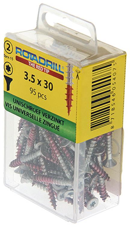 Rotadrill 1039929 - Universalschraube vktx vz 3,5x30mm (95) | 6 Stück
