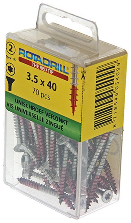 Rotadrill 1039931 - Universalschraube vktx vz 3,5x40mm (70) | 6 Stück