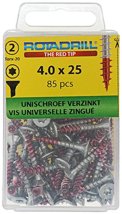 Rotadrill 1039934 - Universalschraube vktx vz 4,0x25mm (85) | 6 Stück