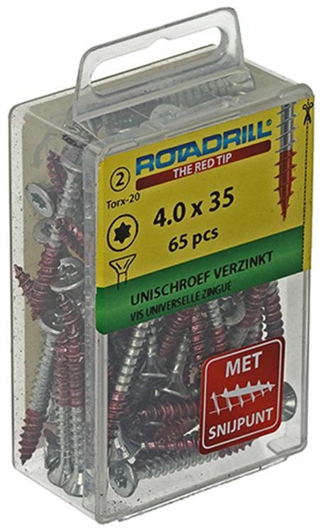 Rotadrill 1039936 - Universalschraube vktx vz 4,0x35mm (65) | 6 Stück