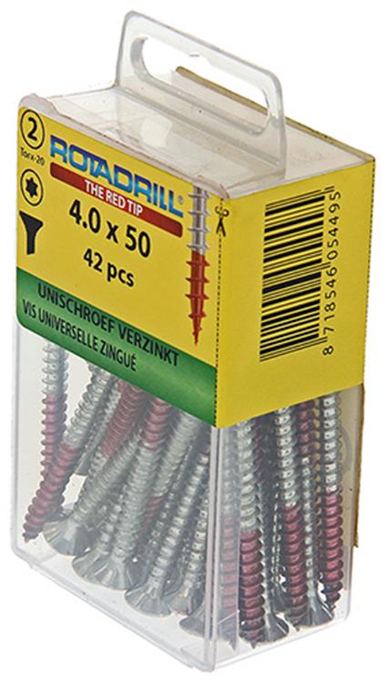 Rotadrill 1039939 - Universalschraube vktx vz 4,0x50mm (42) | 6 Stück