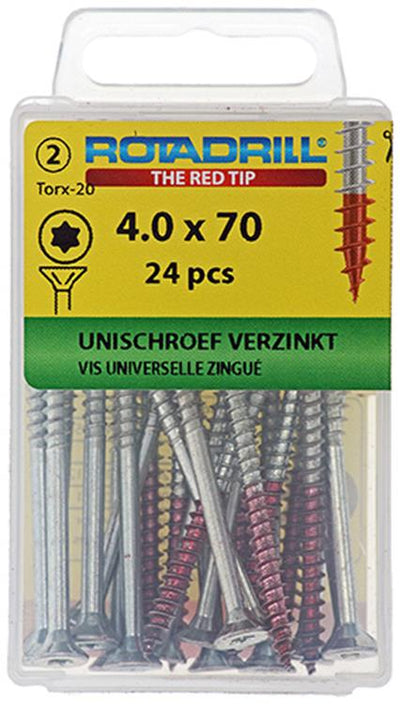 Rotadrill 1039941 - Universalschraube vktx vz 4,0x70mm (24) | 6 Stück
