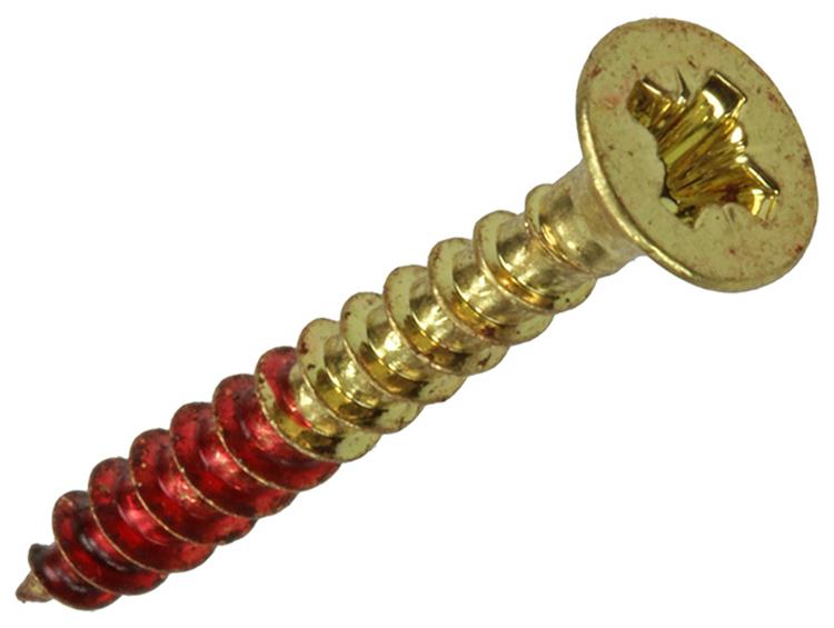 Rotadrill 1039890 - Universalschraube Messing VK PZD 4,0x30mm (6) | 6 Stück