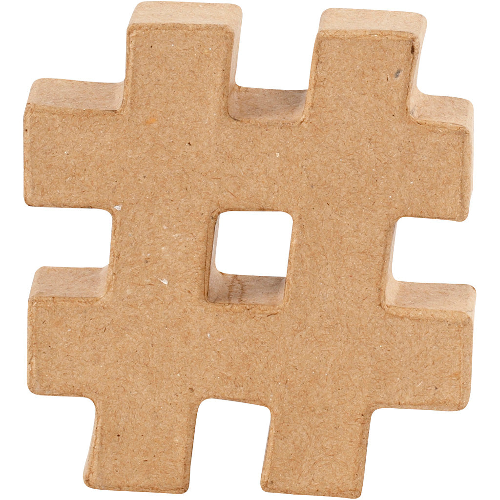Creativ Company Sign, #, H: 10 cm, Dicke 1,7 cm, 1 Stück