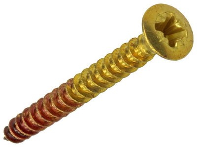 Rotadrill 1039885 - Universalschraube Messing LK PZD 4,0x40mm (14) | 6 Stück