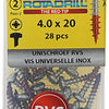 Rotadrill 1039878 – Universalschraube ck pzd Edelstahl 4,0 x 20 mm (28) | 6 Stück