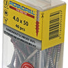 Rotadrill 1039900 – Hartholzschraube selbstschneidend sppls.edelstahl t20 4,0x50mm (40) | 6 Stück