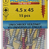Rotadrill 1039782 - Universalschraube VK PZD VZ 4,5x45mm (15) | 6 Stück
