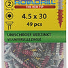 Rotadrill 1039942 - Universalschraube vktx vz 4,5x30mm (49) | 6 Stück