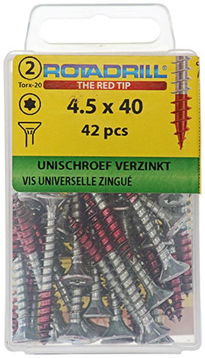 Rotadrill 1039943 - Universalschraube vktx vz 4,5x40mm (42) | 6 Stück