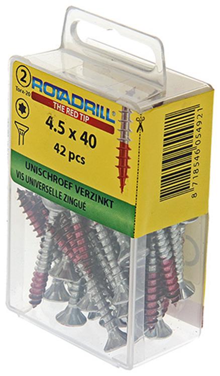 Rotadrill 1039943 - Universalschraube vktx vz 4,5x40mm (42) | 6 Stück