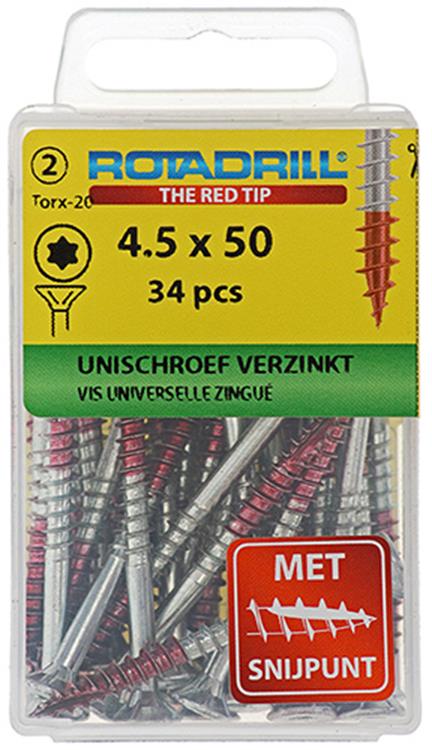 Rotadrill 1039944 - Universalschraube vktx vz 4,5x50mm (34) | 6 Stück