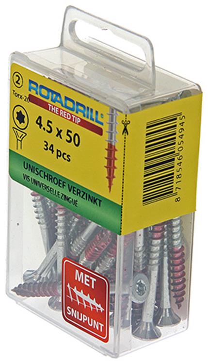 Rotadrill 1039944 - Universalschraube vktx vz 4,5x50mm (34) | 6 Stück