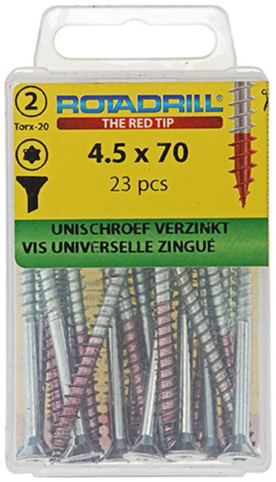 Rotadrill 1039946 - Universalschraube vktx vz 4,5x70mm (23) | 6 Stück