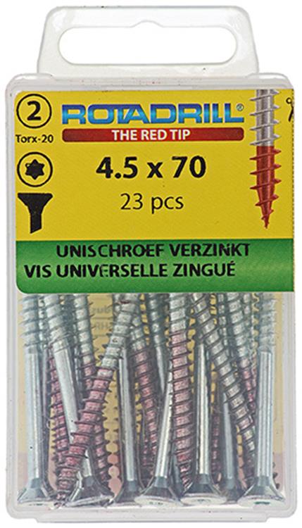 Rotadrill 1039946 - Universalschraube vktx vz 4,5x70mm (23) | 6 Stück