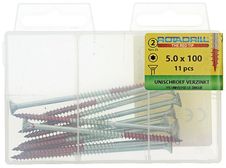 Rotadrill 1039954 - Universalschraube vktx vz 5,0x100mm (11) | 6 Stück
