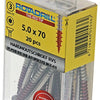 Rotadrill 1039906 – Hartholzschraube selbstschneidend sppls.edelstahl t25 5,0x70mm (20) | 6 Stück