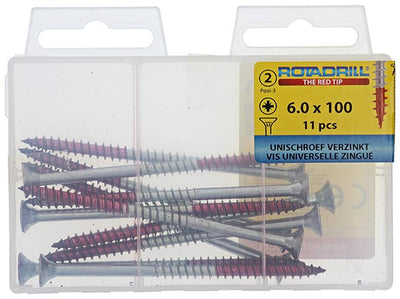 Rotadrill 1039824 - Universalschraube VK PZD VZ 6,0x100mm (11) | 6 Stück