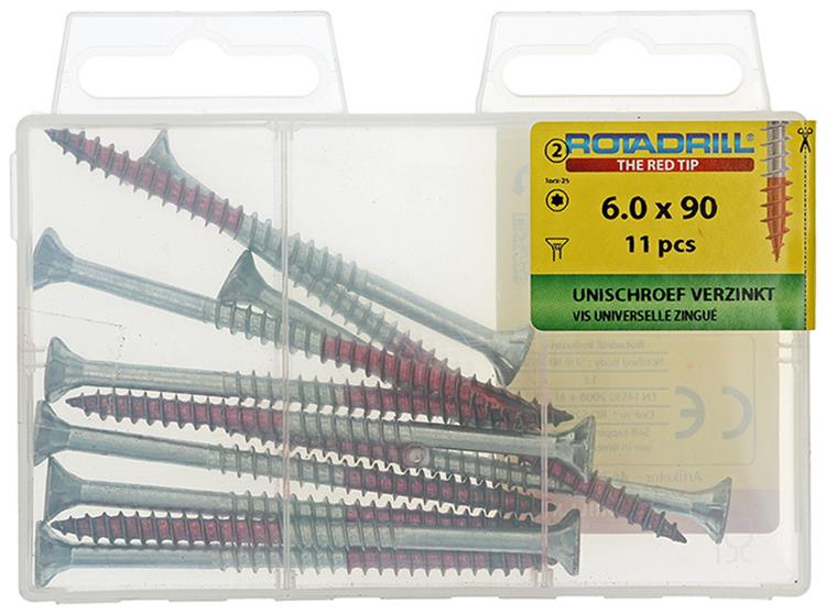 Rotadrill 1039956 - Universalschraube vktx vz 6,0x90mm (11) | 6 Stück