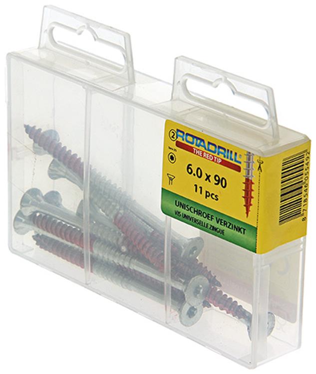 Rotadrill 1039956 - Universalschraube vktx vz 6,0x90mm (11) | 6 Stück
