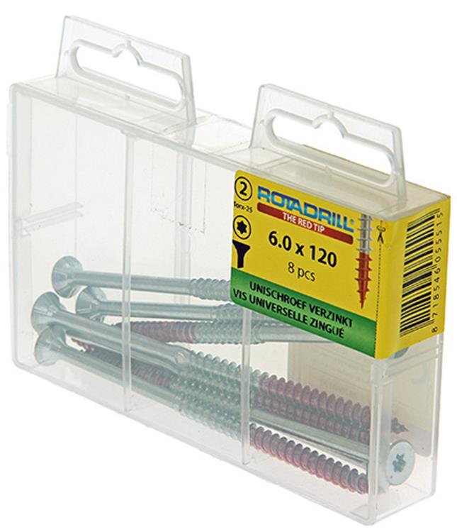 Rotadrill 1039958 - Universalschraube vktx vz 6,0x120mm (8) | 6 Stück