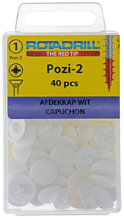 Rotadrill 1039836 - Abdeckkappe PZD 2 weiß40 | 6 Stück
