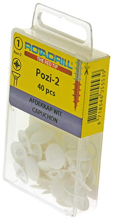 Rotadrill 1039836 - Abdeckkappe PZD 2 weiß40 | 6 Stück