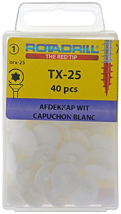 Rotadrill 1039841 - Abdeckkappe T25 weiß | 6 Stück