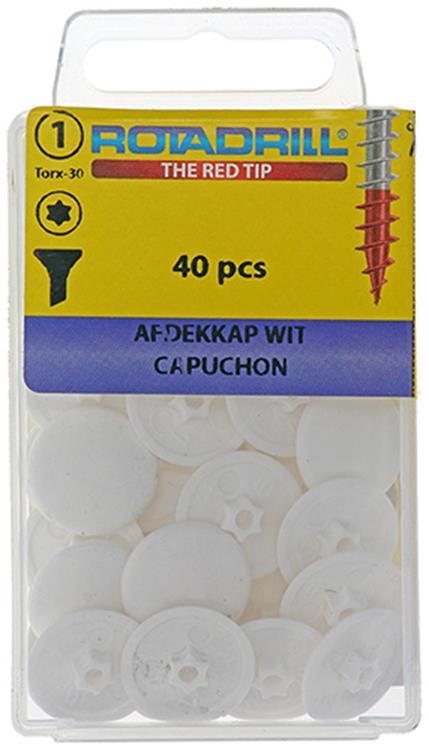 Rotadrill 1039842 - Abdeckkappe T30 weiß | 6 Stück