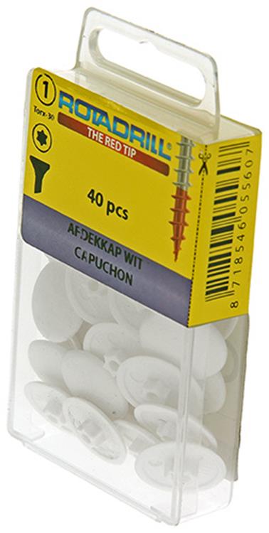 Rotadrill 1039842 - Abdeckkappe T30 weiß | 6 Stück